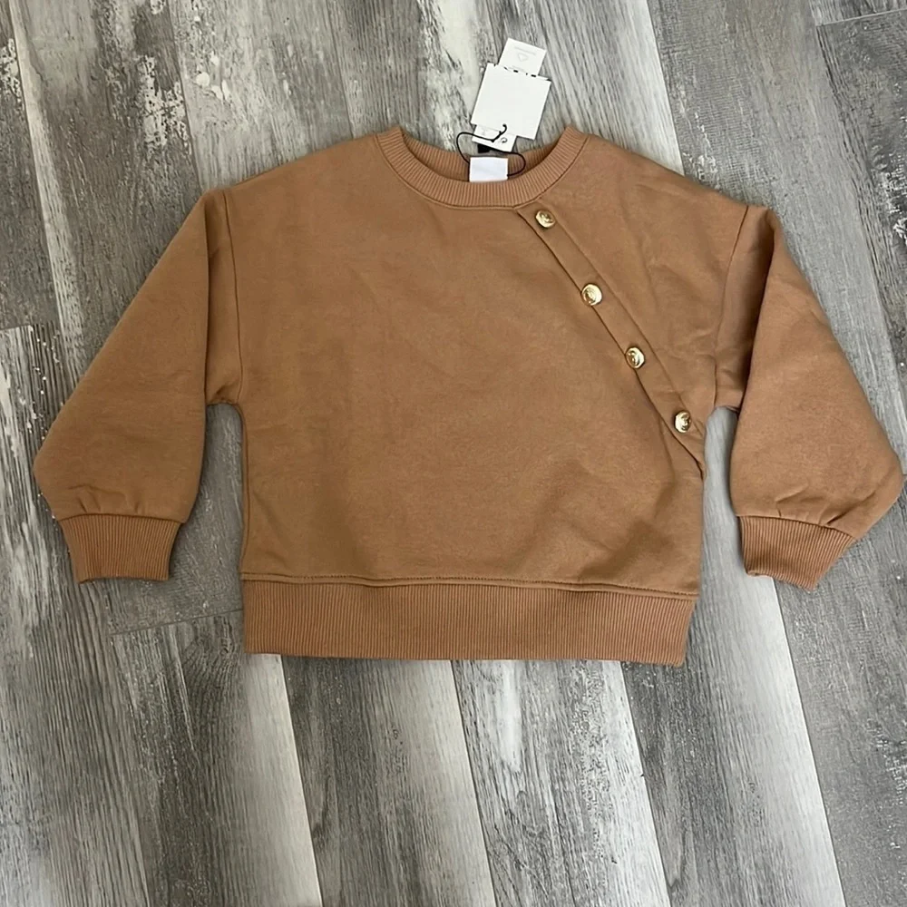 Zara Golden Buttons Sweatshirt